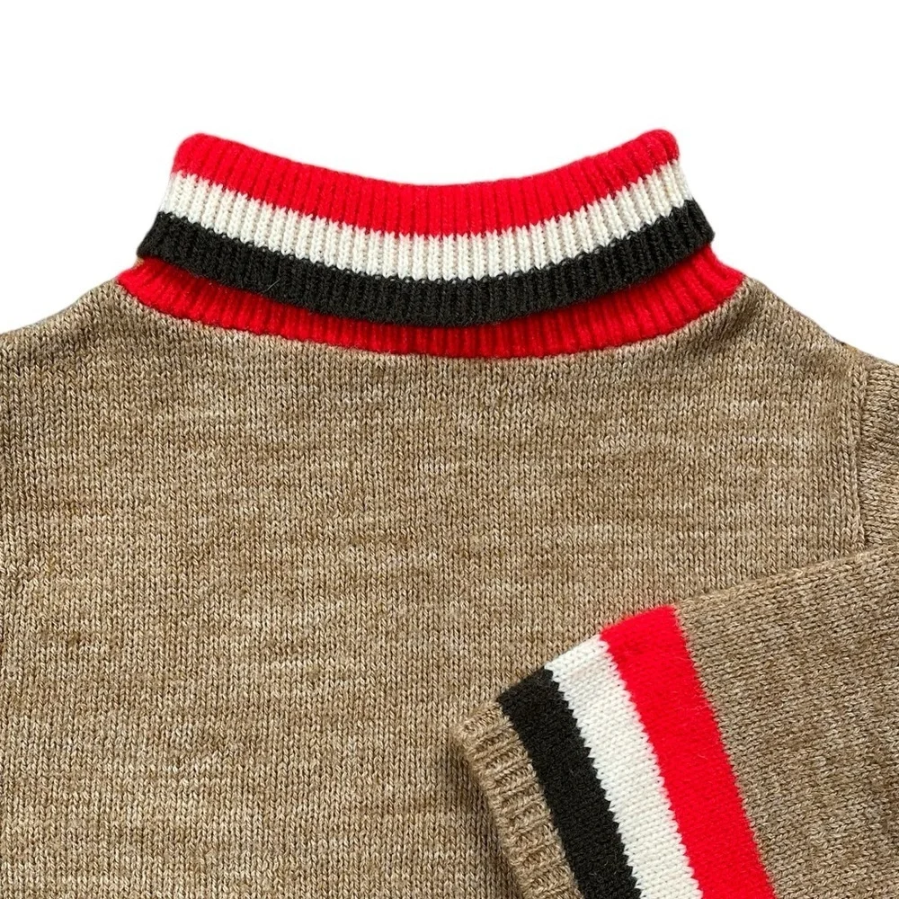Vintage Striped Turtleneck Sweater
